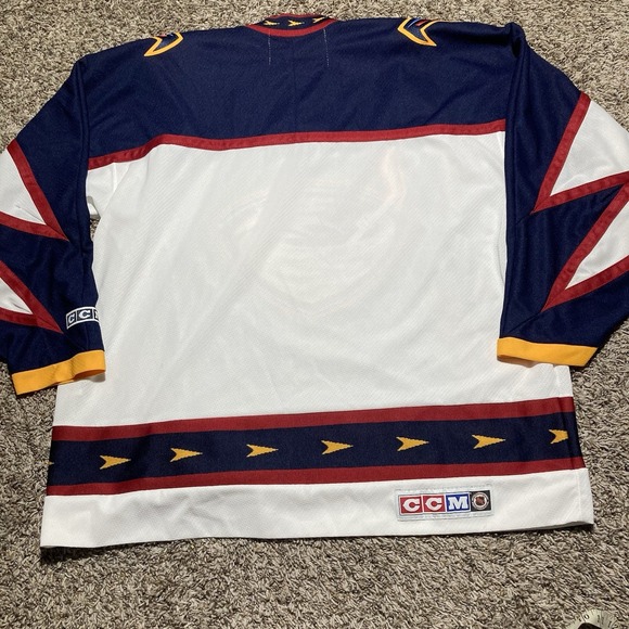 Atlanta Thrashers Hockey Jersey Mens 2XL White CCM Vintage NHL - Picture 7 of 8